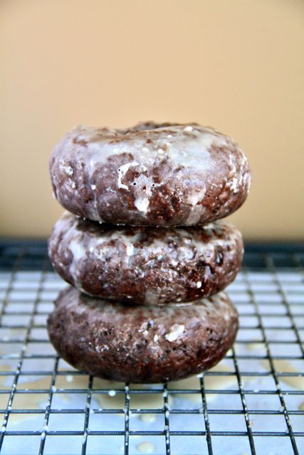 Healthier Chocolate Glazed Donuts | running with spoons Chocolate Glazed Donut, Donuts Chocolate, Protein Donuts, Future Chef, Glazed Donuts, Chocolate Glazed Donuts, Chocolate Donut, Protein Treats, Glazed Donut