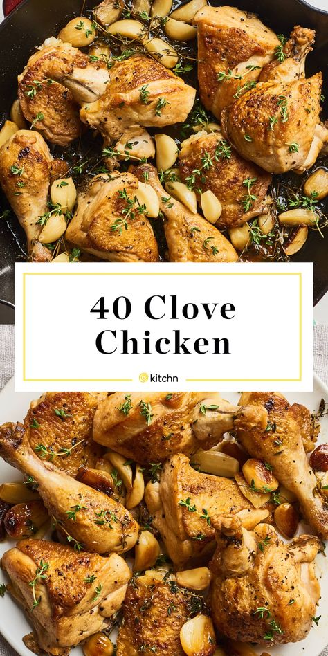 The Issue with Alton’s Brown’s 40-Clove Chicken Recipe (& How to Fix It) | Kitchn 40 Clove Garlic Chicken, Chicken Biscuits, Brown Chicken, Brown Recipe, Easy Spaghetti, Garlic Chicken Recipes, Chicken And Biscuits, Alton Brown, Biscuits Recipe