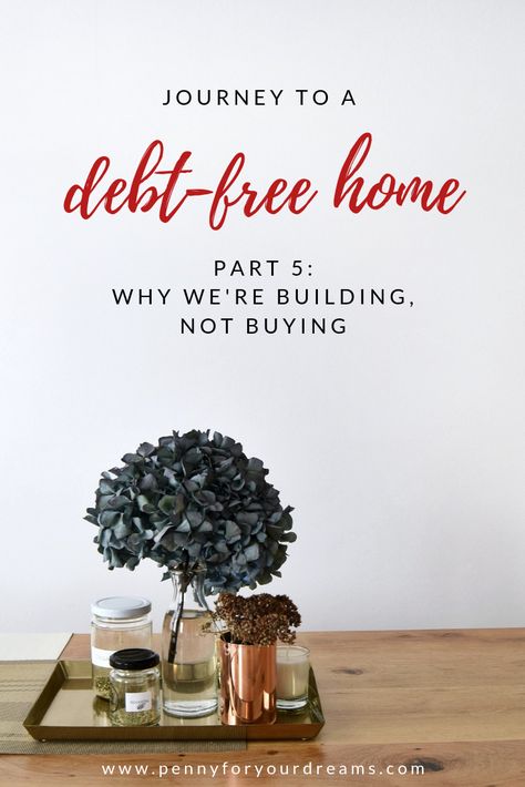 Find out why we decided to BUILD instead of BUY a house! Most people think that buying an existing home is the cheaper option, but that's not always true. Building a home can actually save you a lot of money and give you instant equity, depending on your local market and construction costs. Building A Home, Build Your House, Debt Free Living, Big Backyard, Buy A House, Build Your Own House, Local Market, Construction Cost, A Lot Of Money