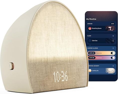 Amazon.com: Hatch Restore 2 Sunrise Alarm Clock, Sound Machine, Smart Light (Putty) ー Your Smart Sleep Clock, White Noise, Customizable Sleep Routines for Adults, Unwind Gently, Dimmable Clock, Wake Up Energized : Home & Kitchen Routines For Adults, Hatch Restore, Brown Noise, Morning Alarm, Clock Sound, Sunrise Alarm, Sleep Sounds, Pink Noise, Sunrise Alarm Clock