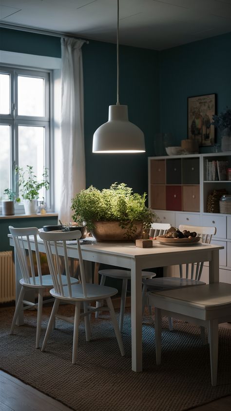 Elevate your dining experience with this charming IKEA-inspired setup! Featuring the sleek LISABO dining table and INGOLF chairs, this space is perfect for enjoying meals surrounded by fresh herbs. The STOCKHOLM 2017 bowl adds a touch of elegance, while the HEKTAR pendant lamp creates a warm, inviting glow. Imagine candlelight flickering as you savor delicious dishes made with your home-grown herbs. Ready to transform your dining area? Click for more inspiration and tips on creating your own herb garden! #IKEAInspo #DiningRoomDecor #HerbGarden Lisabo Dining Table, Hektar Pendant, Cozy Dining Area, Stockholm 2017, Ikea Style, Delicious Dishes, Herb Garden, Dining Experience, Fresh Herbs