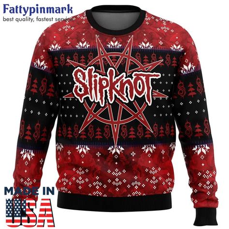 Slipknot Ugly Christmas Sweater Check more at https://fattypinmark.com/product/slipknot-ugly-christmas-sweater/ Unique Sweaters, Holiday Wear, Sweater Collection, Slipknot, Knit Sweatshirt, Unique Christmas Gifts, Ugly Sweater, Christmas Sweatshirts, Ugly Christmas