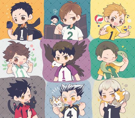 Haikyuu Captains Squad, Haikyuu Cute Chibi, Captain Squad, Kuroo Tetsurou, Haikyuu Kageyama, Haikyuu Wallpaper, Haikyuu Funny, Haikyuu Manga, Haikyuu Characters