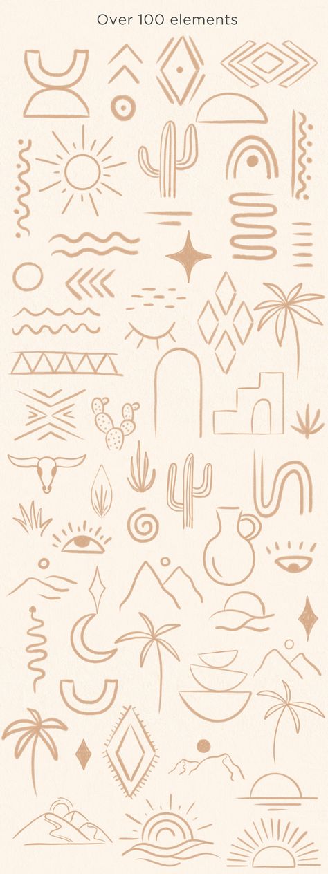 Cute Boho Drawings, Line Art Patterns Design, Boho Desert Aesthetic, Hand Drawn Pattern Design, Desert Pattern Design, Desert Print Pattern, Boho Designs Pattern Art, Boho Doodles Easy, Desert Boho Aesthetic