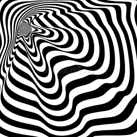 Vector op art pattern. Optical illusion abstract background.  royalty free illustration Illusions Videos, Trippy Optical Illusions, Optical Illusions For Kids, Illusions Mind, Optical Illusions Drawings, Opt Art, Optical Illusion Tattoo, Optical Illusion Drawing, Cool Optical Illusions