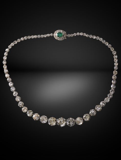 Magnier et Pinçon | An Art Deco diamond rivière necklace, France, 1930s. October Jewelry, Riviere Necklace, Cluster Ring Set, Length Necklace, Halo Pendant, Champagne Diamond, Art Deco Diamond, Maker's Mark, Diamond Cluster Ring