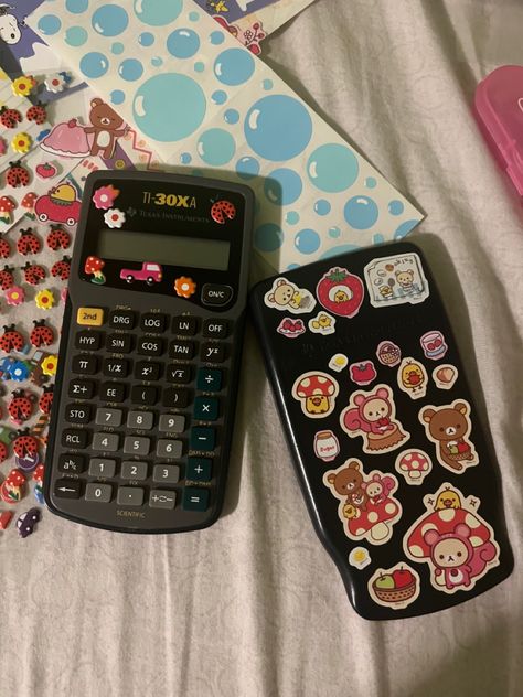 Calculator Sticker Aesthetic, Calculator Decoration Stickers, Decorating Calculator, Decorated Calculator, Scientific Calculator Aesthetic, Calculator Decoration, Calculator Aesthetic, Calculator Sticker, Aesthetic Calculator