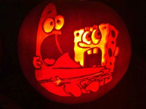 Spongebob and Patrick! Spongebob Pumpkin Carving, Spongebob Pumpkin, Spongebob And Sandy, Pumpkin Carving Tips, Carving Templates, Pumkin Carving, 90s Fashion Outfits Hip Hop Party, Pumpkin Contest, Pumpkin Carving Designs