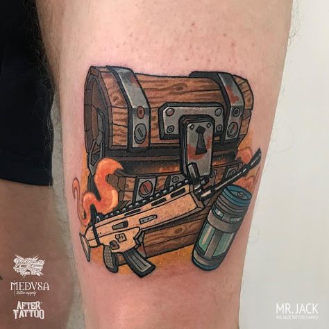 Fortnite Tattoo, Jack Tattoo, Doodle Tattoo, Gaming Tattoo, Artist On Instagram, Tattoo Artist, Skull Tattoo, Tattoo Artists, Fortnite