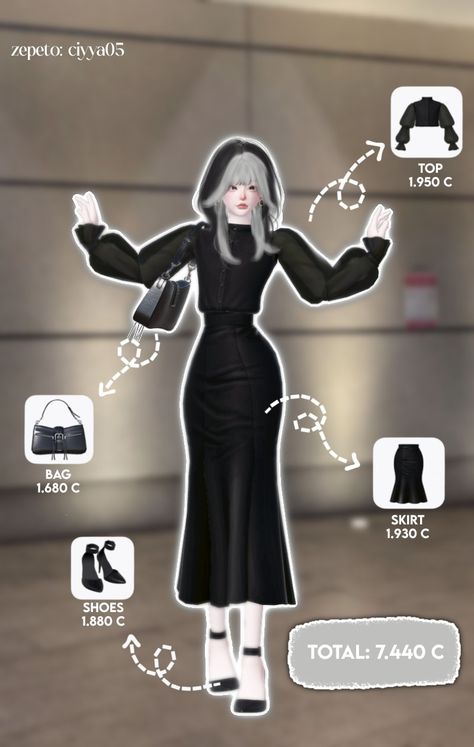 zepeto outfit coin - Black Zepeto Coin Outfit Ideas, Aesthetic Zepeto Outfits, Zepeto Outfits Girl Ideas Coin, Outfit Zepeto Coin, Zepeto Outfits Girl Ideas, Zepeto Outfit Ideas, Zepeto Character Ideas, Zepeto Ideas, Zepeto Avatar Ideas