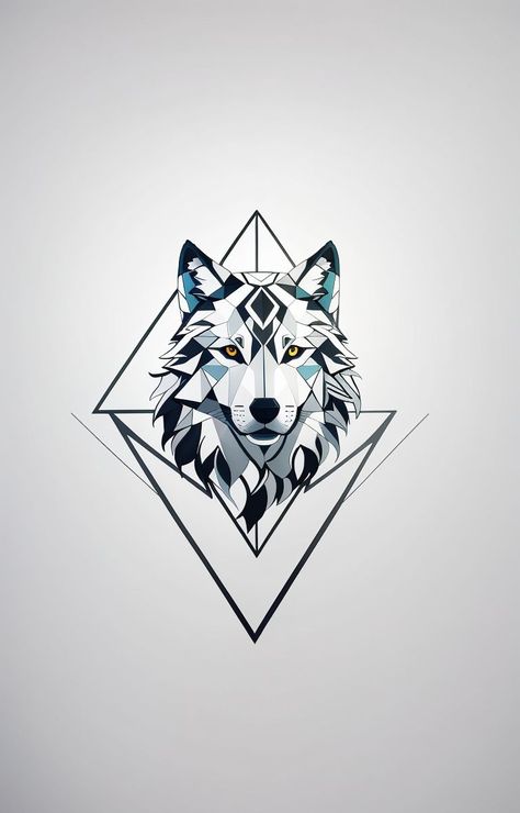 Geometric Wolf Tattoo Men, Minimalist Wolf Tattoo, Delta Tattoo, Wolf Face Tattoo, Simple Wolf Tattoo, Husky Tattoo, Geometric Wolf Tattoo, Abstract Wolf, Small Wolf Tattoo