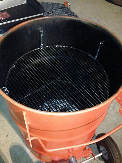 From my Flickr pages. Building a Pit Barrel Smoker, aka ugly drum smokers 55 Gallon Drum Smoker, Meat Smokers, Build A Smoker, Ugly Drum Smoker, Barrel Smoker, Custom Bbq Pits, Drum Smoker, Homemade Smoker, Bbq Grill Smoker