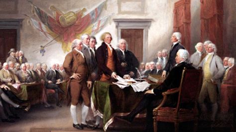 The Founding Fathers signed the Declaration of Independence on July 4, 1776, proclaiming their freedom from Great Britain. We celebrate that day with fireworks and BBQs, but there's a deeper history to the men and women who crafted our nation's first beginnings. We talk with historians about the stories behind our country's independence. The Declaration Of Independence, History Painting, Declaration Of Independence, Founding Fathers, Art Vintage, Art Reproductions, Classic Art, The United States, Oil On Canvas