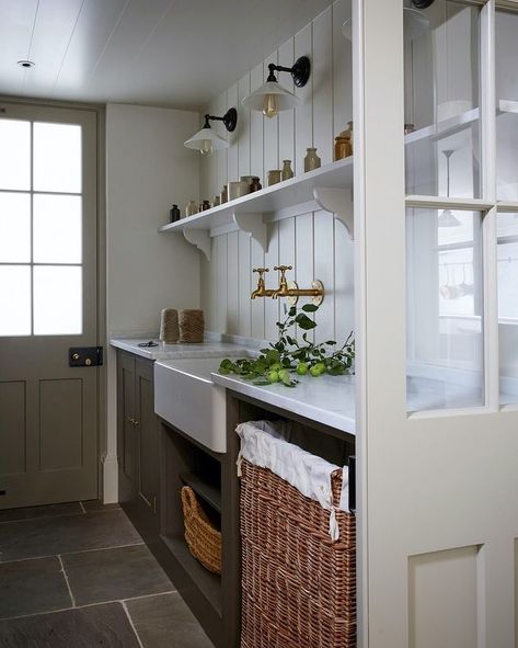 Emma Milne (@emmamilneinteriors) • Instagram photos and videos Boot Room Utility, Best Farmhouse Sinks, Laundry Renovation, Modern Country Decor, Plain English, Laundry Room Inspiration, Flower Room, Living Room Trends, Boot Room