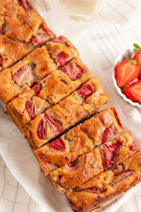 Strawberry Banana Bread Recipe - Cookrita Banana Strawberry Bread, Strawberry Bread Recipe, Strawberry Banana Bread Recipe, Berry Bread, Strawberry Bread Recipes, Bread For Breakfast, Strawberry Banana Bread, Strawberry Butter, Strawberry Bread