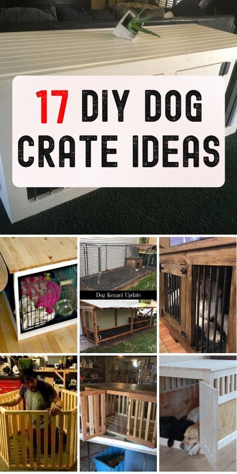 Get creative and give your pup a cozy home with these easy DIY dog crate and kennel ideas. From upcycled crates to modern kennels, find inspiration for a happy and comfortable pet. Dog Crate Ideas, Dog Condo, Dog Crate Table, Indoor Dog Kennel, Cardboard Creations, Kennel Ideas, Diy Dog Crate, Dog Kennel Cover, Wooden Dog Crate