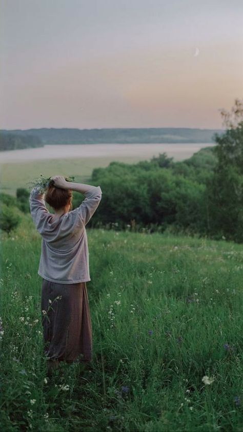 Nature And People Photography, Cloudy Field, Aria Core, Let It Be Lyrics, Woman In Nature, Ginger Woman, Mini Skirt Style, Ginger Women, Jane Goodall