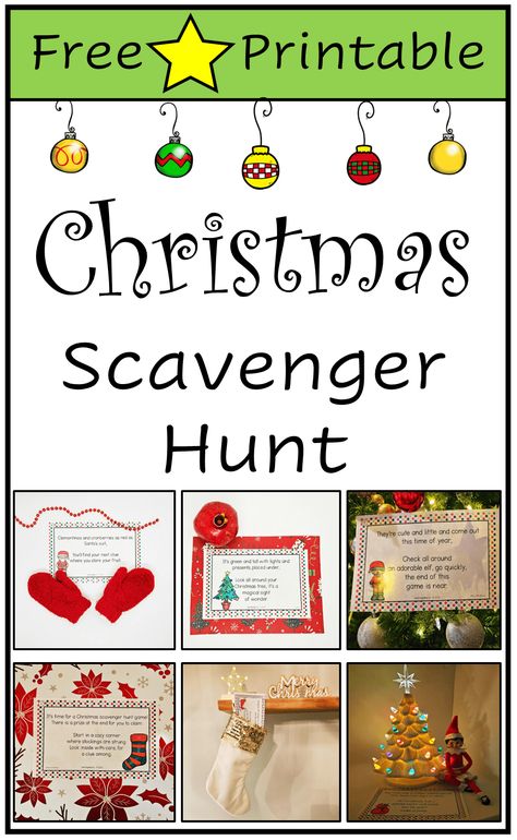 Best Christmas Scavenger Hunt (Free Printables) Christmas Scavenger Hunt Clues, Diy Christmas Activities, Thanksgiving Scavenger Hunt, Christmas Activities For Toddlers, Fruit Christmas Tree, Scavenger Hunt Clues, Christmas Scavenger Hunt, Scavenger Hunt For Kids, Christmas Activities For Kids