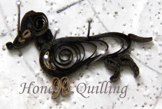 Quilling Dog Patterns, Dog Quilling Pattern, Paper Quilling Dachshund, Quilled Squirrel, Cat Paper Quilling, Quilling Supplies, Quilling Pattern, Dachshund Pattern, Paper Quilling Tutorial