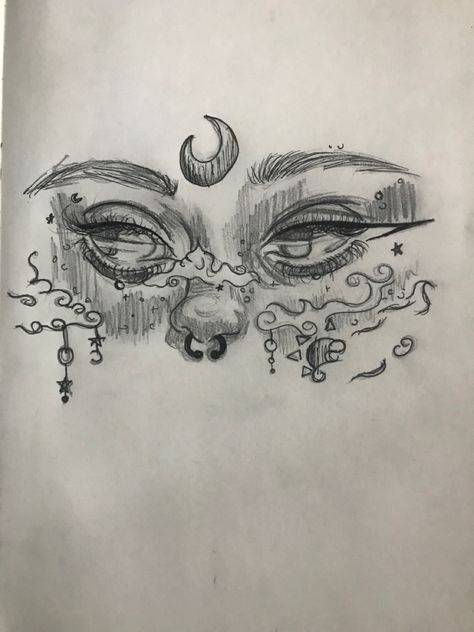 Goddess Face Drawing, Spiritual Drawings Ideas Easy, Virgo Drawing Sketch, Virgo Sketch, Virgo Tattoo Goddesses, Spiritual Drawings Ideas, Selene Tattoo, Moon Goddess Tattoo, Drawing Braids