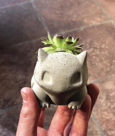 This bulbasaur flower pot - 9GAG Bulbasaur Flower, Plant Pot Diy, House Plant Pots, Deco Originale, Pinch Pots, House Plants Decor, Diy Plants, Pottery Designs, House Plant