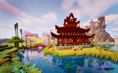 Minecraft Dojo, Japanese Dojo, Minecraft Builds, Minecraft Projects, Minecraft Ideas, Minecraft Designs, Minecraft, Bridge, Japan