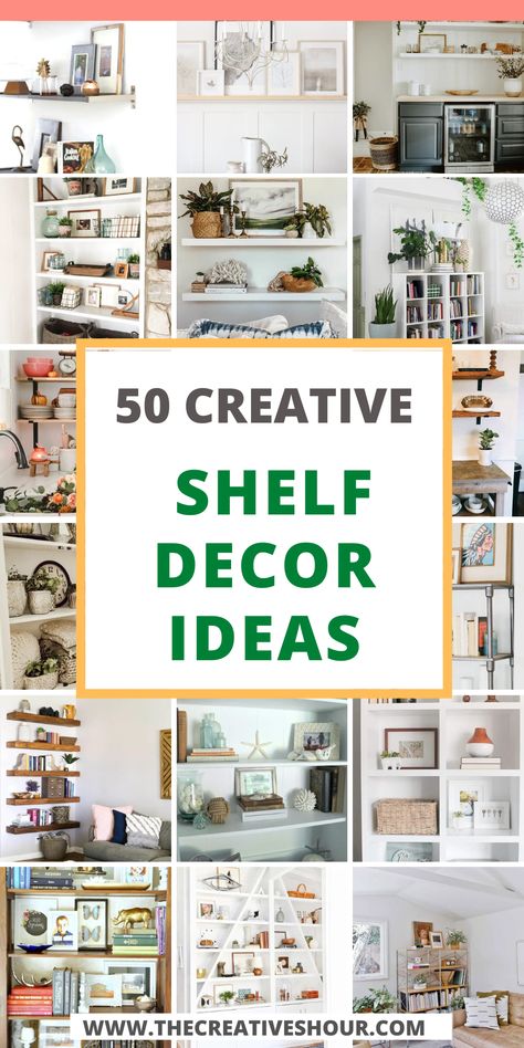 Infuse your living room with style and personality using creative shelf decor ideas! From modern and sleek to eclectic and vibrant, there are countless ways to make your living room shelves a focal point of interest. Curate a collection of meaningful objects, mix different heights and shapes, and play with color palettes and textures to reflect your unique taste. Whether you're a minimalist enthusiast, a maximalist lover.