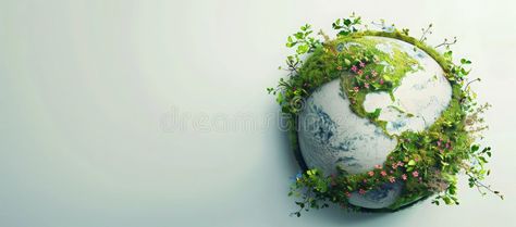 Earth day horizontal background with copy space on the left. Banner for environmental protection, sustainability and stock photos World Background, Horizontal Background, Vector House, Environmental Protection, Earth Day, Sustainability, Stock Images, Eco Friendly, Stock Photos