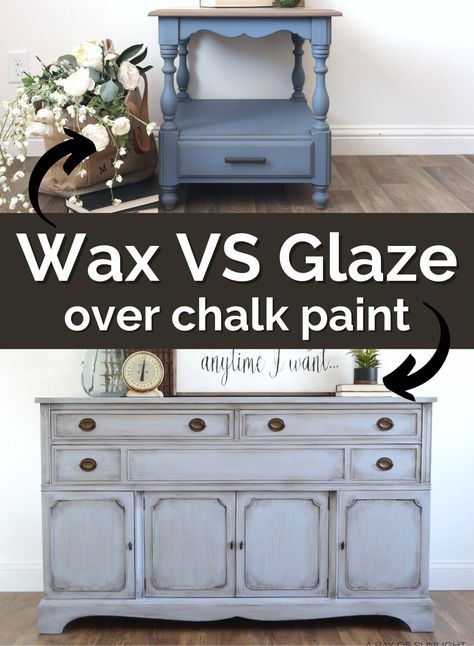 Chalk Paint With Wax Finish, Chalk Paint Wax Finish, How To Use Antique Wax On Chalk Paint, Waverly Chalk Paint Furniture, Painting Over Chalk Paint, How To Seal Chalk Paint, Chalk Painted Bedroom Furniture Ideas, Antiquing Wax Over Chalk Paint, Dark Wax Over White Chalk Paint