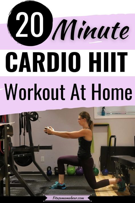 se this HIIT cardio workout at home to strengthen and tone your muscles! Done in only twenty minutes, this at-home cardio workout is sure to leave you breathless. with only five exercises this HIIT workout for women is definitely a leg burner! #hiitcardio #hiitweightlossworkouts #cardioworkoutsathome #cardioworkoutfatburning #athomewrokouts At Home Cardio Workout, Dumbbell Hiit, Hiit Workouts At Home, Home Cardio Workout, Cardiovascular Exercises, Hiit Workout Plan, Low Impact Cardio Workout, Circuit Workouts, Home Cardio