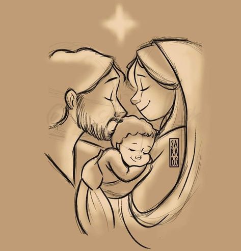 Faith Based Art, Jesus Drawings, Jesus Christ Painting, Christian Artwork, Christmas Nativity Scene, Jesus Images, Jesus Art, Christian Christmas, Christmas Drawing