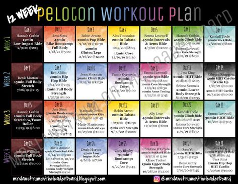 30 Day Peloton Challenge, Peloton Cycle Workout Plan, Peloton Workout Plan Bike, Peleton Work Out Plan, Peloton Workout Plan Beginner, Peloton Strength Workout Plan, Peloton Beginner Schedule, Peloton Plan, Peloton Weekly Workout Plan