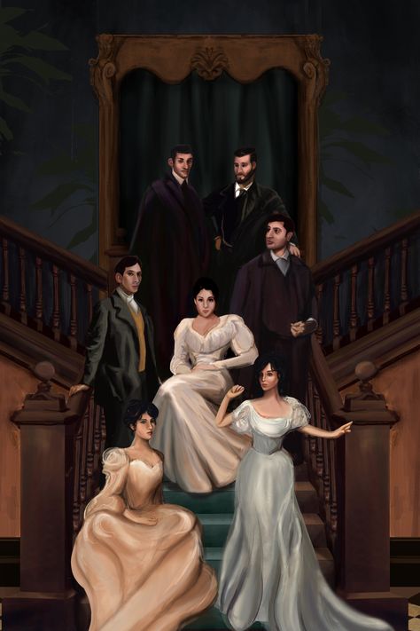 ArtStation - Edwardian Family - Group Character Art Rich Family Photoshoot, Family Portrait Poses Drawing, Family Portrait Drawing, Family Potrait, Royal Family Portrait, Family Portrait Painting, Family Portrait Poses, Family Drawing, Family Photo Pose