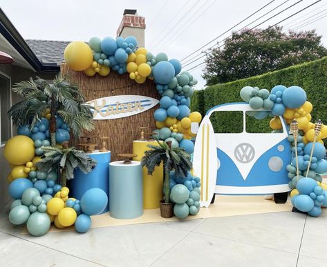 Endless Summer Decor, Surfboard Wedding, Surfboard Backdrop, Surf Party Balloons, Surfboard Photo Backdrop, The Big One Surf Birthday Balloon Arch, Surf Party Photo Backdrop, Hippie Baby Shower, Boys Graduation Party