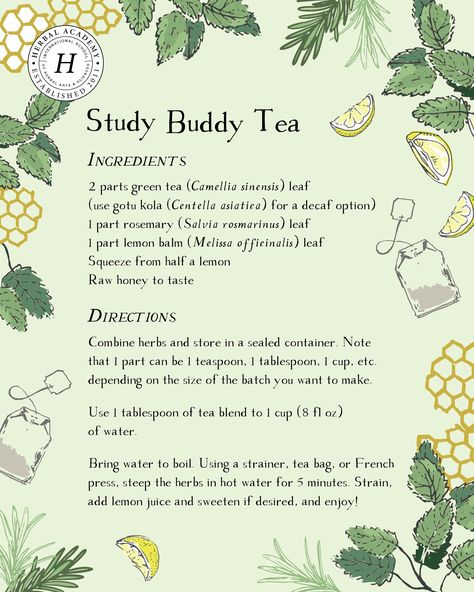 Homemade Tea Blends Recipes, Herbal Elixir Recipes, Homemade Tea Blends, Herbal Tea Recipes Homemade, Healing Tea Recipes, Herbal Tea Recipes, Tea Blends Recipes, Herbal Academy, Tea Remedies