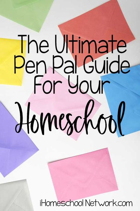 The Ultimate Pen Pal Guide For Your Homeschool • iHomeschool Network Unschool Math, Letter Writing For Kids, Curriculum Writing, Homeschool Nook, Preschool Language Arts, Natural Learning, Relaxed Homeschooling, Homeschool Field Trips, Writing Station