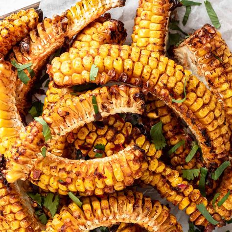 more! Roast Corn, Corn Ribs, Spicy Corn, Mexican Corn, Corn Recipe, Roasted Corn, Corn Kernel, Corn On The Cob, Corn Recipes