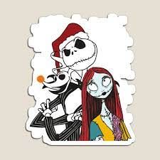 Jack Skellington, Zero and Sally - The Nightmare Before Christmas" Magnet for Sale by 11UponaTime | Redbubble Jack And Sally Christmas, King Of Darkness, Sally And Zero, Sally Christmas, Nightmare Before Christmas Pictures, Creepy Gift, Christmas Magnet, Ghost Dog, Jack And Sally