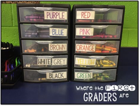 How to Organize Community Supplies Organize Classroom, Crayon Organization, Community School, Organization And Management, Teachable Moments, Take Responsibility, Classroom Supplies, Classroom Setting, Space Organizer