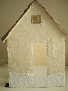 Cinderella Moments: A touch of Provence: French Stone and Stucco Cottage Dollhouse Tile Roof Continued Dollhouse Stucco Diy, Stucco Cottage, French Tile, Cottage Dollhouse, French Creole, Cape Dutch, Cinderella Moments, Terracotta Roof, Tile Roof