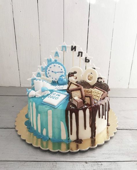 Shared Birthday Cake, Combined Birthday Parties, Couple Cake, Second Birthday Ideas, Custom Birthday Cakes, Cute Birthday Cakes, Drip Cakes, Something Sweet, Cake Desserts