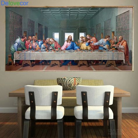 Last Supper Picture, Oil Painting Pictures, Outdoor Metal Wall Art, Photo Wall Decor, The Last Supper, Painting Picture, Canvas Picture, Wall Decor Design, Last Supper