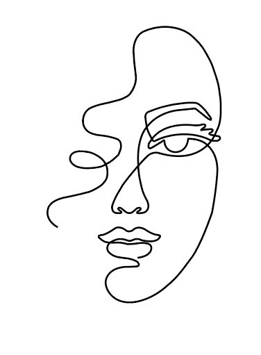 Makeup Artist Cards, Contour Line Drawing, Line Art Tattoos, Easy Doodle Art, Line Art Design, Art Line, Abstract Tattoo, Hand Embroidery Art, Online Wall Art