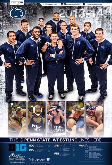 2013-2014 Penn State Wrestling Penn State Wrestling, Team Poster Ideas, Wrestling Senior Pictures, Wrestling Quotes, Team Poster, Color Posters, Sports Ideas, Wrestling Team, Wrestling Posters