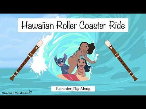 Hawaiian Roller Coaster Ride -- A Recorder Play Along! - YouTube Hawaiian Roller Coaster Ride, Roller Coaster Ride, Disney Movie, Roller Coaster, Lilo And Stitch, Disney Movies, Coasters, Songs, Disney