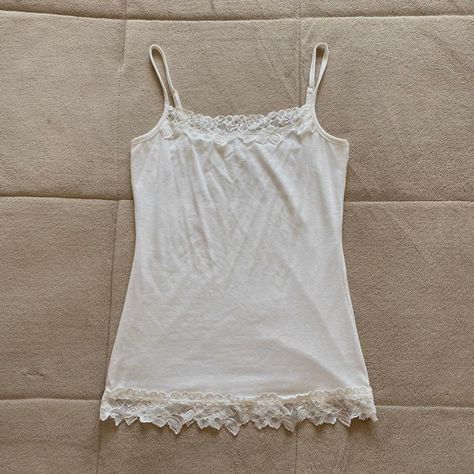 Y2K 2000s Elena Gilbert The Vampire Diaries/ Bella Swan Twilight Inspired Fairycore Cottagecore Dainty Angelic Angelcore White Lace Cami #cottagecore #angelcore #2000s #2000saesthetic #y2kfashion #y2k #thevampirediaries #twilight #coquette #fairycore #depop Laced Shirts Y2k, White Lace Camisole, Lacy Undershirt, White Lace Undershirt, White Cami Outfit, Twilight Coquette, Lace Cami Top Outfit, Lace Cami Y2k, Lace Cami Outfit