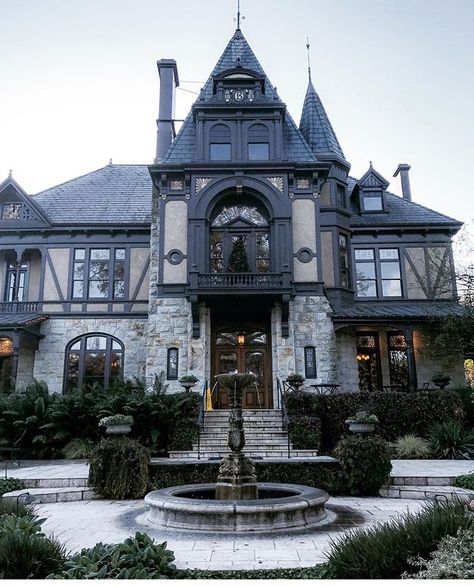 Pin by Zoe Wood on • Sanctuary • | Gothic house, Architecture house,  Victorian homes Victorian Gothic Exterior, Victorian Homes Exterior Gothic, Gothic Victorian House Aesthetic, Mysterious House Aesthetic, Gothic Architecture House Exterior, Gothic Dream House, Gothic Houses Victorian, Gothic House Architecture, Victorian Homes Dark