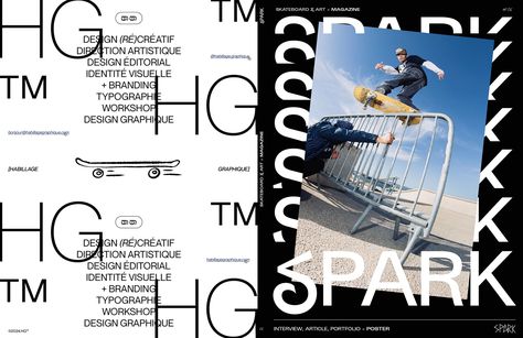 SPARK Skateboard Magazine Vol.6 — Editorial Design :: Behance Skateboard Magazine, Magazine Spread, Best Graphic Design, Urban Culture, Magazine Crafts, Skate Art, Illustrator Tutorials, Magazine Layout, Design Graphique