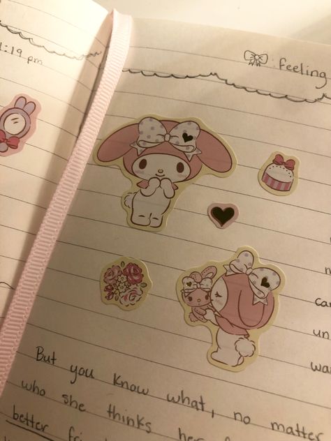 my journal <3 My Melody Journaling, Wonyoungism Journaling, My Melody Journal, Sanrio Journal, Journal Icon, Hello Kitty Journal, Stationary Journal, Kawaii Notes, 2021 Core