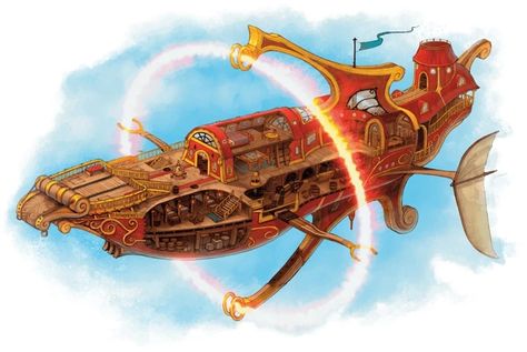 Elemental airship | Eberron Wiki | Fandom Spelljammer Ships, Airship Art, Flying Ship, Steampunk Vehicle, Steampunk Airship, Fantasy Setting, Fantasy Places, Steampunk Art, A Ship